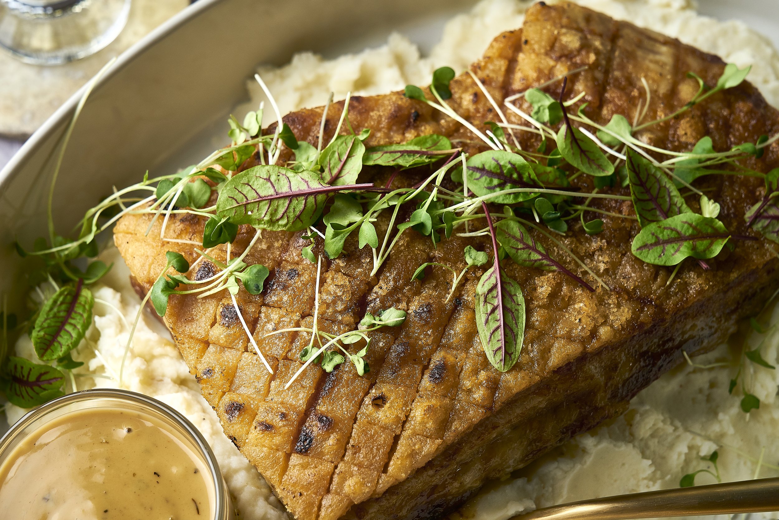 Simple Winter Pork Belly and Mashed Potatoes