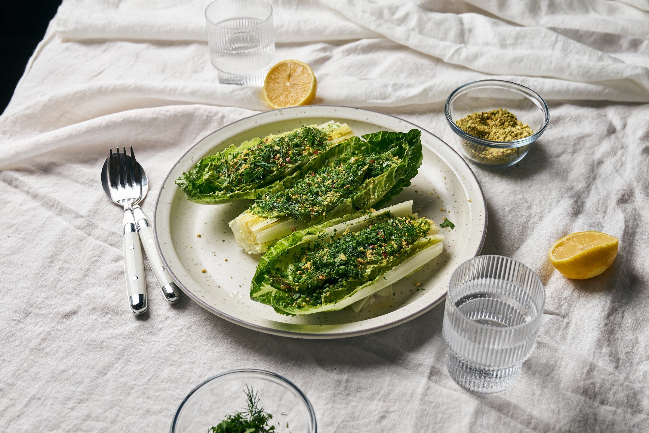 Pistachio Ranch Wedge Salad with Herbs