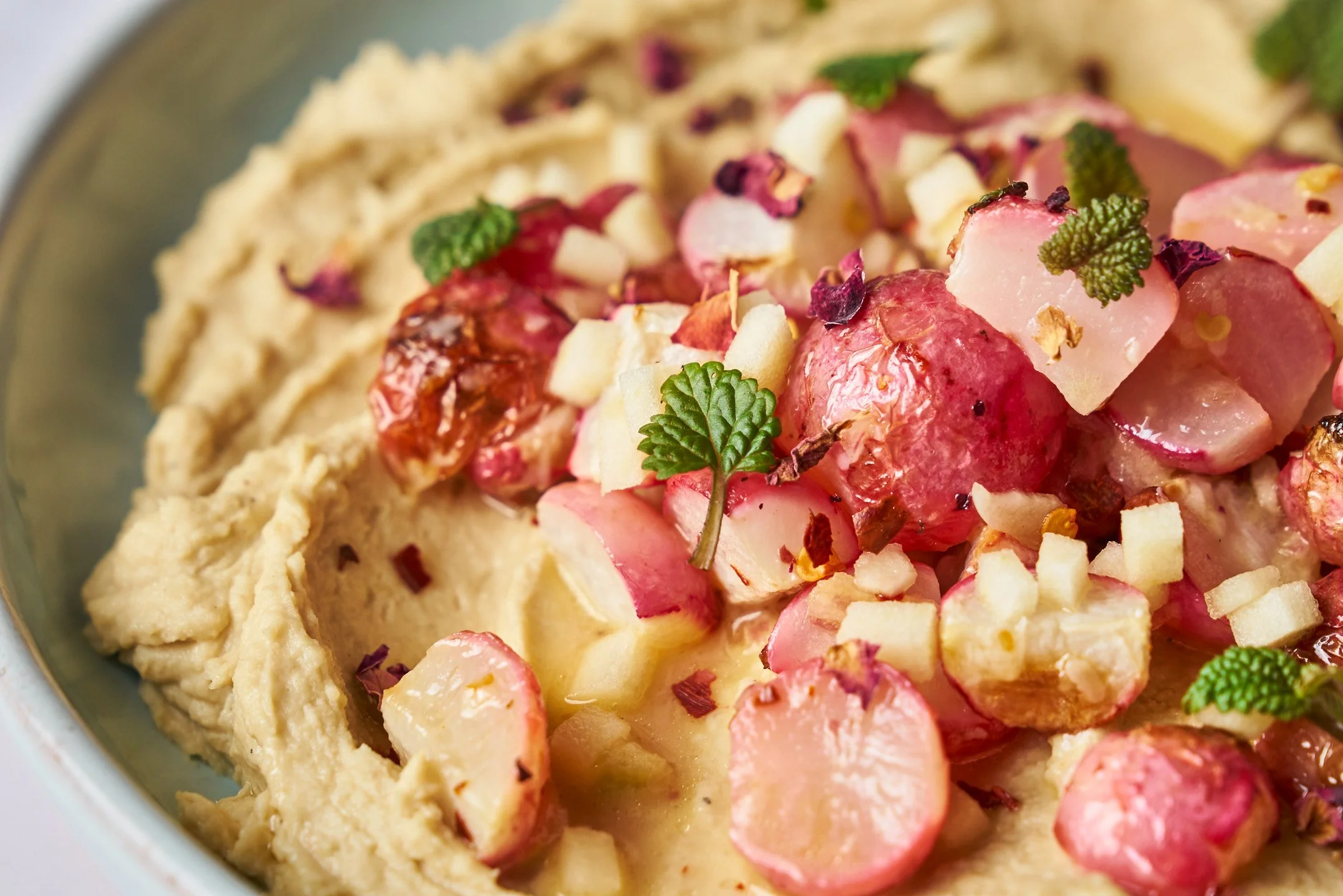 Hot Honey Roasted Radishes and Hummus — OhCarlene