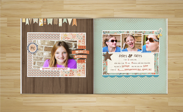 Pages 2-3 of the 20-page album, all about them!