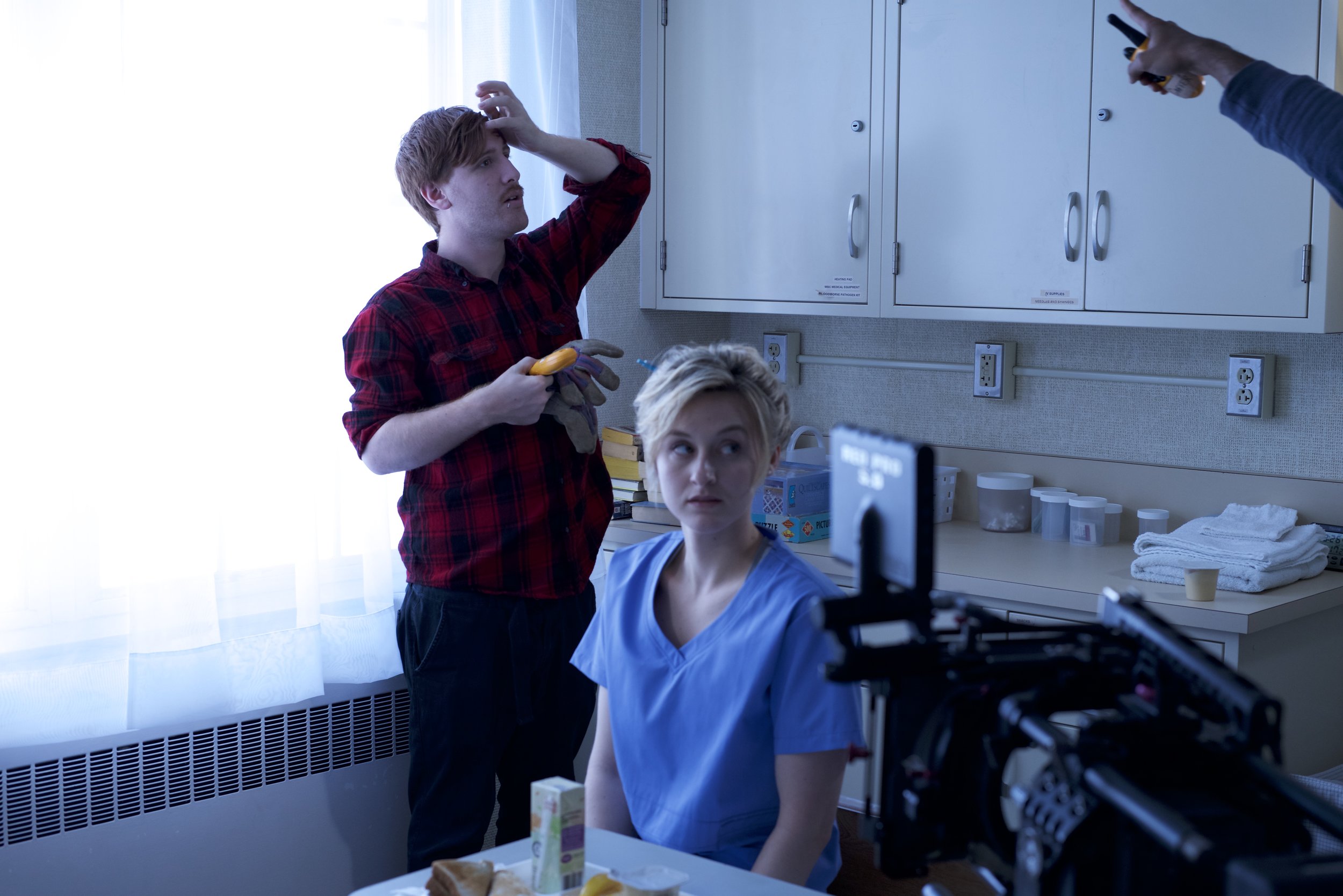 DP Jacob Midkiff (Left), Lead Manda Neal (Right) on the set of Applebaum