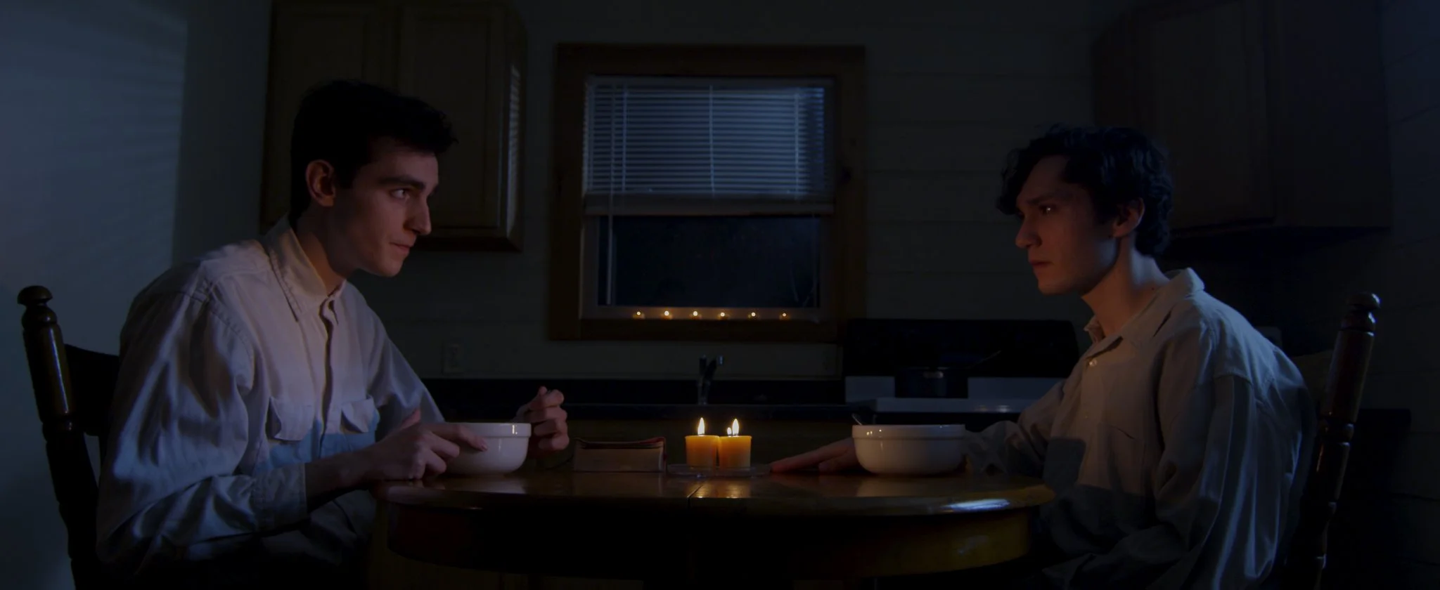 Seth Eggenschwiller (Left), and Caleb Crawford (Right) in a still from Graham Holford’s 2nd Year film Pasture.