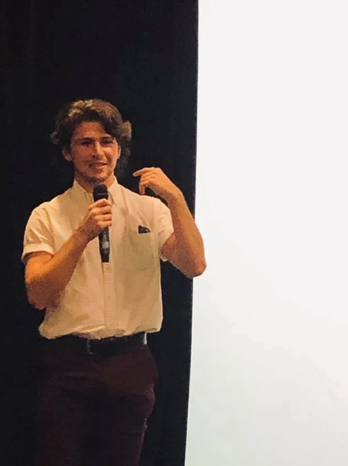 Presenting filmmaker 3rd-Year HTC/BFA student Bailey Plumley.