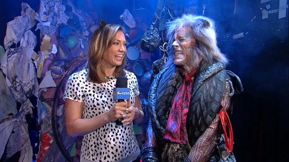 Ginger Zee & Christopher Gurr as The Great Rumpus Cat CATS on Good Morning America