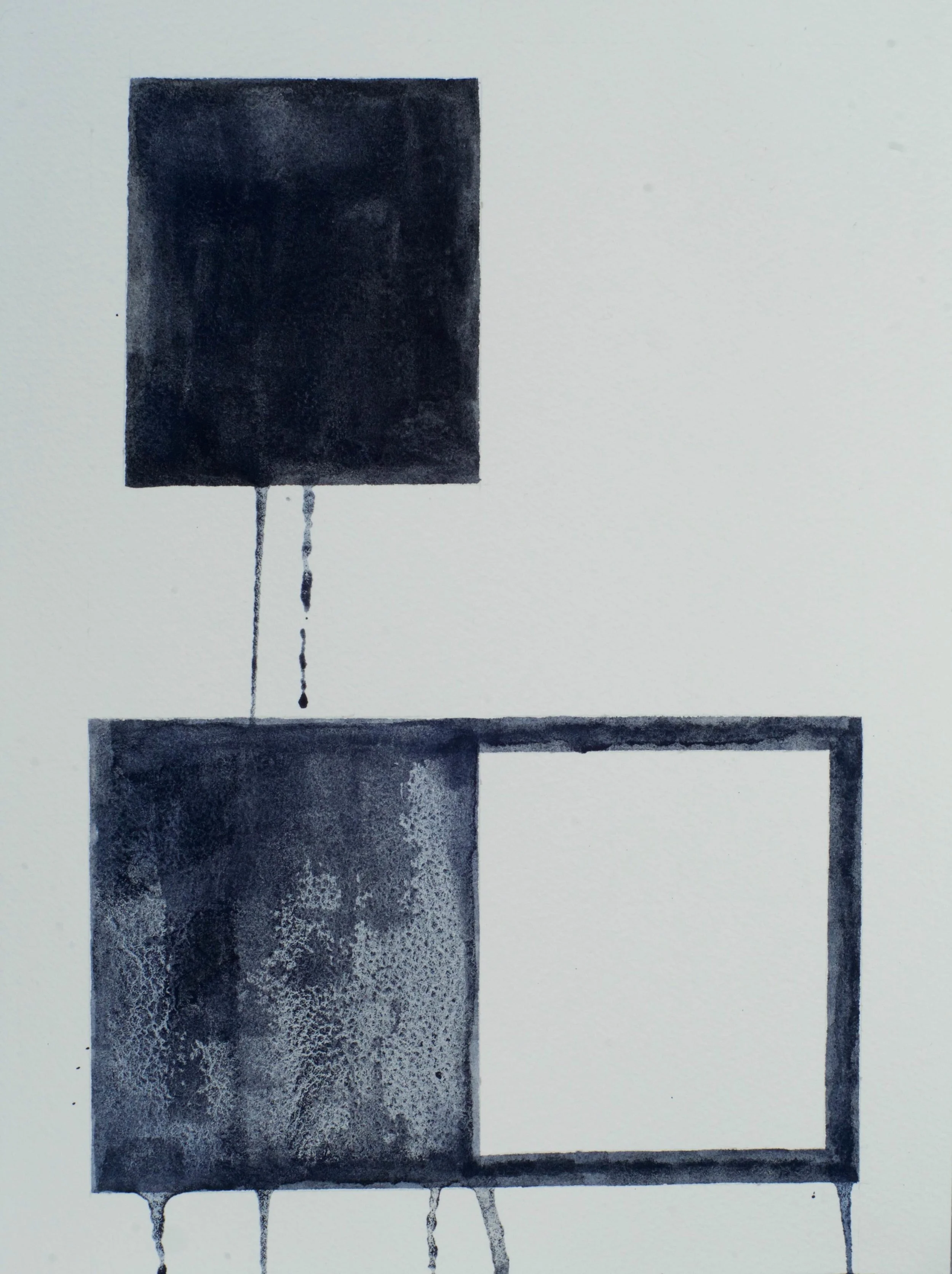 Primary Drip Watercolor on Paper. September 2017.