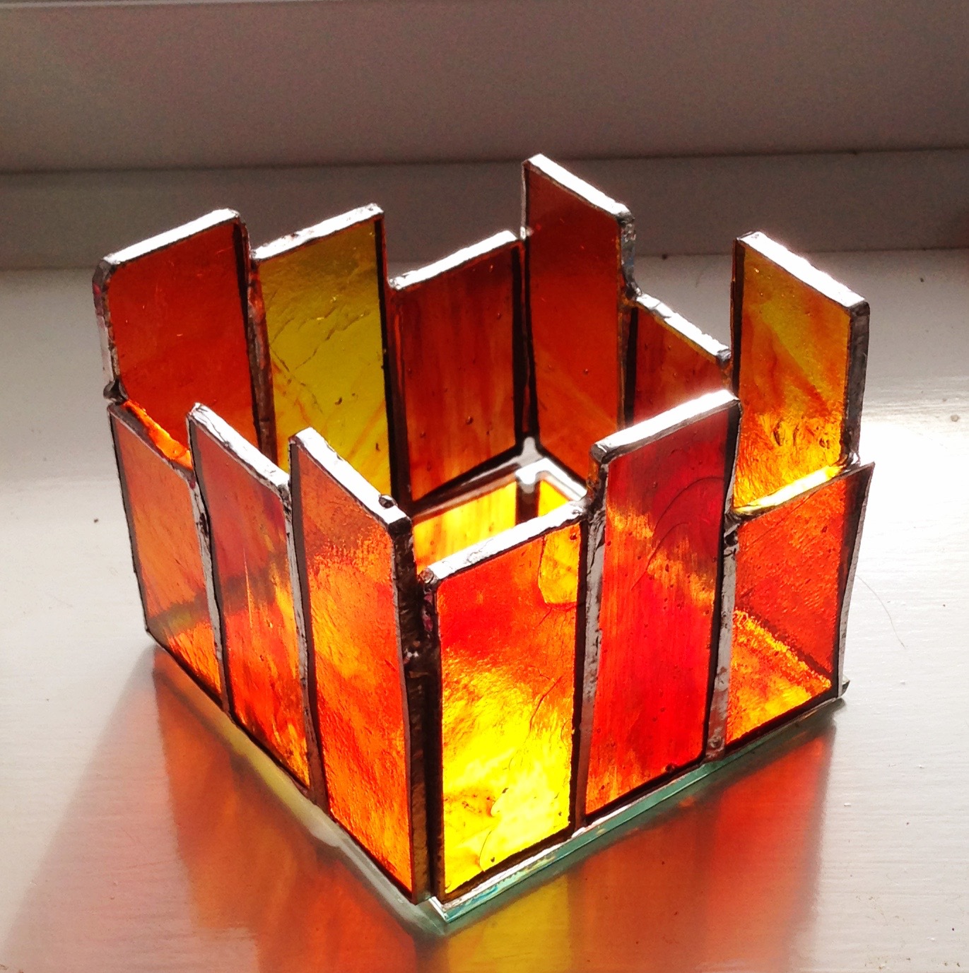 Square candle holder