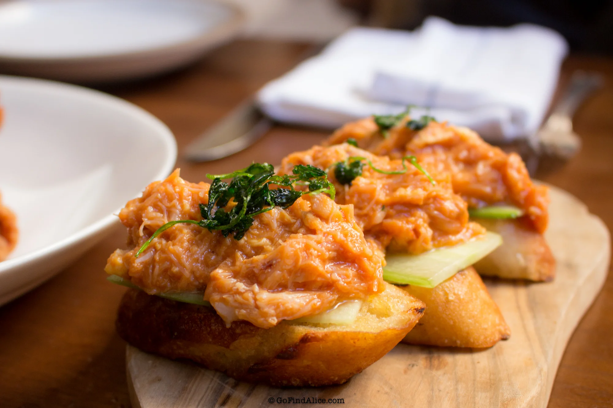 Chili crab toast