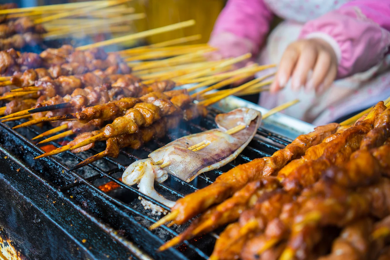 Grilled Octopus + Yak Meat 肉串