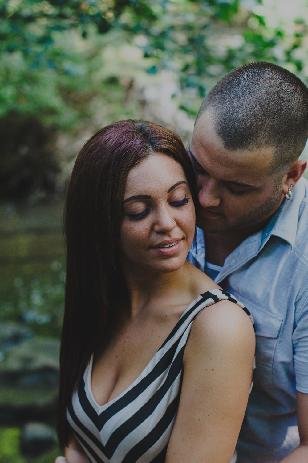  Outdoor engagement photography at Corbett's Glen Nature Park in Rochester, NY. 