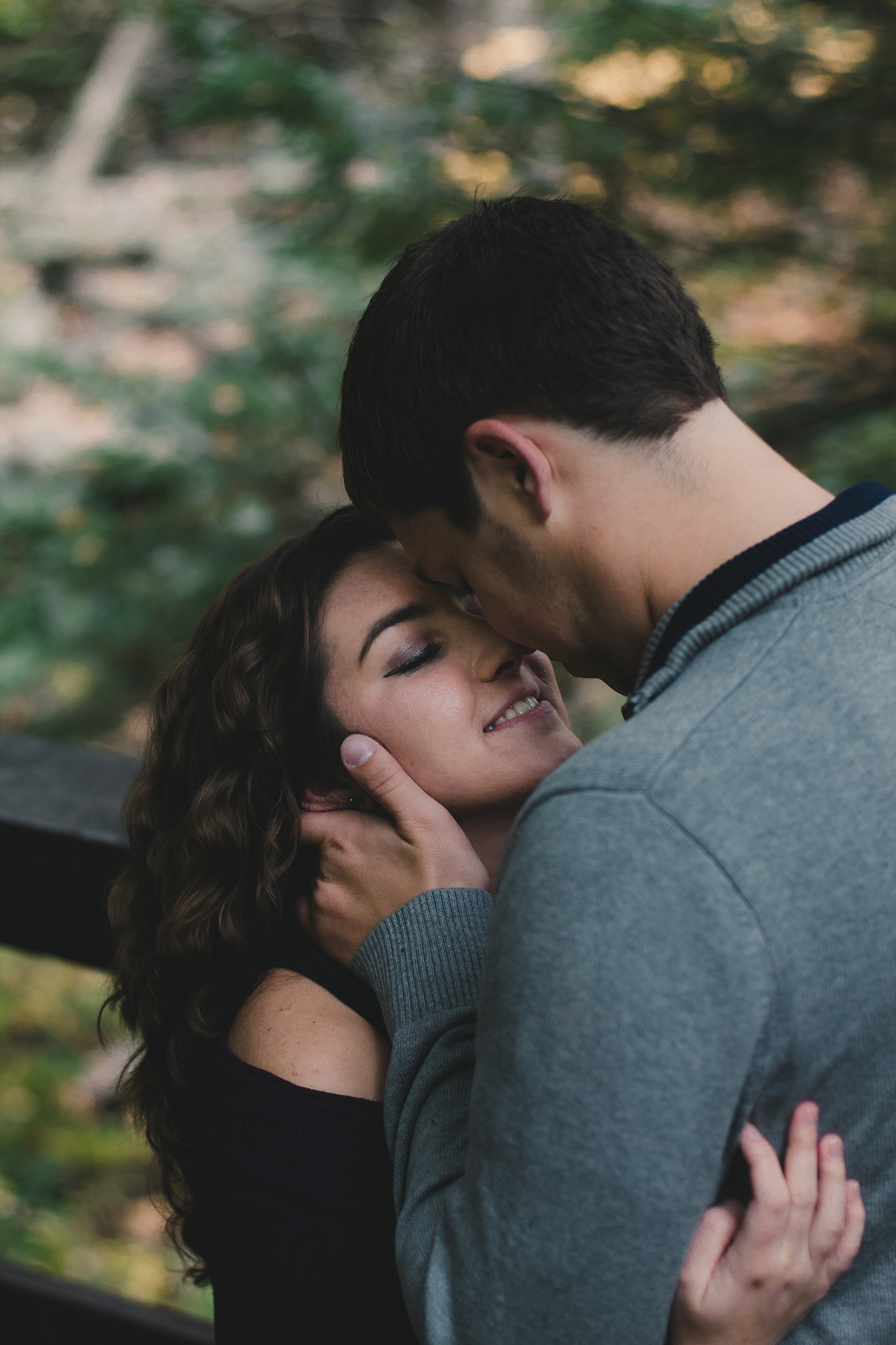   Engagement photo session at Chittenango Falls State Park.  