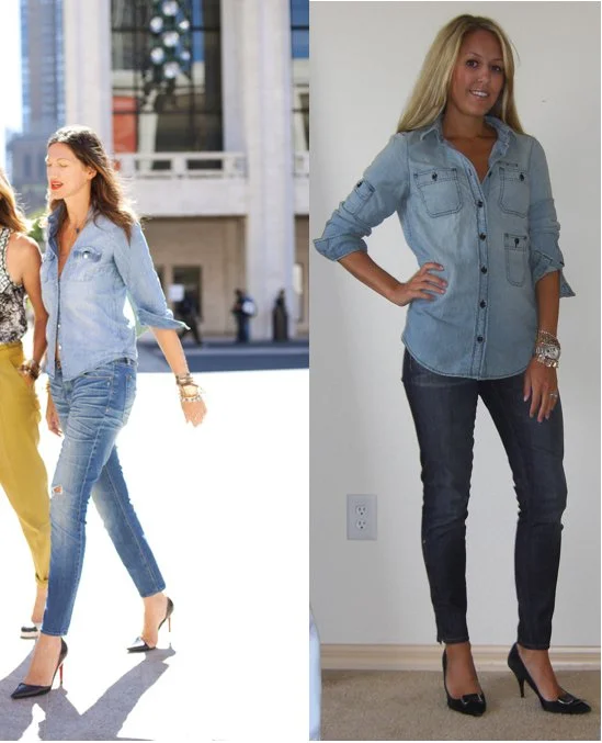 Occasion: Light errands/lunch with friends Shirt: Gap, $14 Jeans: Gap, $44 Shoes: Calvin Klein/Filene's Basement, $70 Watch: Fossil Bracelets: Banana Republic $10 and $15 