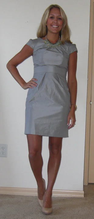 Dress: Banana Republic, $60 Necklace: Banana Republic, $40 Shoes: Banana Republic, $22 Bracelet: Banana Republic, $13