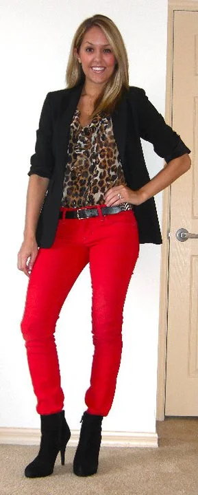 Blazer: Express Shirt: Express, $35 Pants: Gap, $17 Belt: Forever 21, $8 Boots: Cynthia Rowley/TJ Maxx, $85