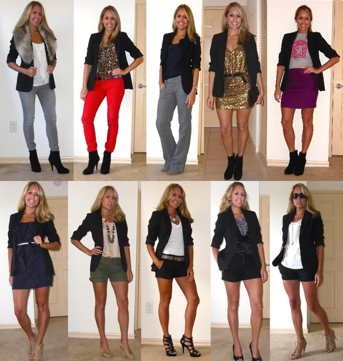 Today I'm rolling out a new weekly feature called "Flashback Friday" where I show multiple ways I've worn the same item. Today's subject is a black boyfriend blazer I bought at Express more than 5 years ago, and here are 10(!) ways I wore it.