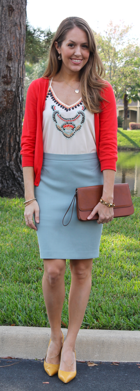 Leopard Skirt + Red Sweater - Leah Behr