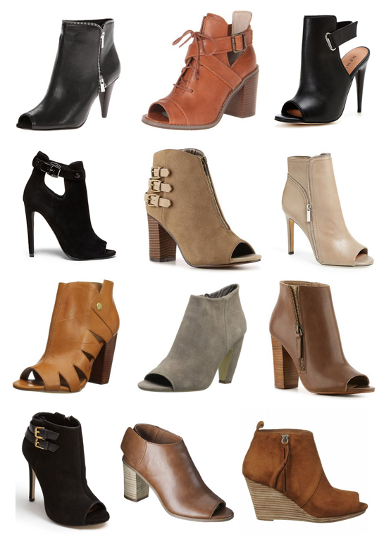 open toe booties dsw