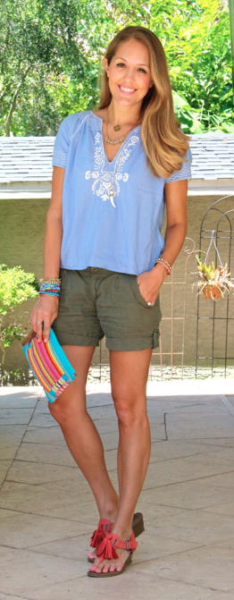 Today S Everyday Fashion Embroidered Chambray J S Everyday Fashion