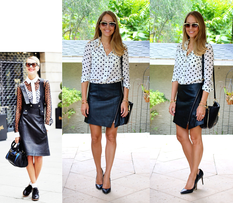 Leather + Polka Dots