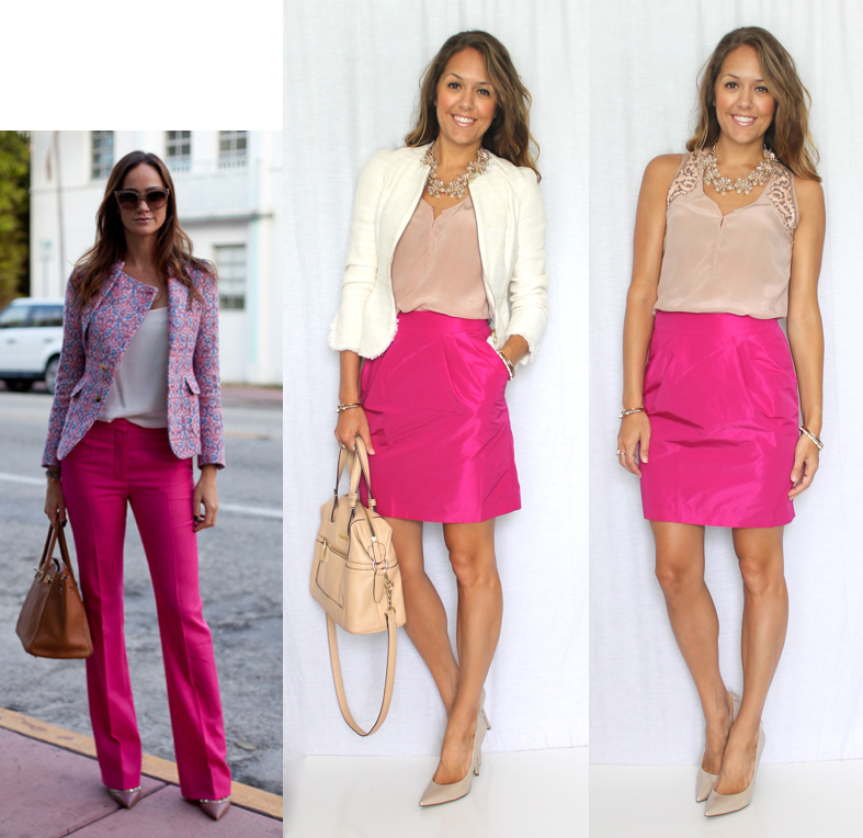 Color Combo: Pink, Nude and White