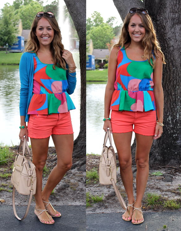 Printed Peplum Top