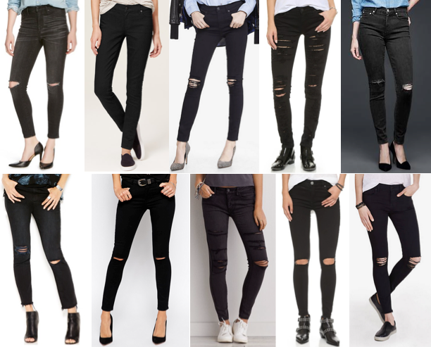 express black distressed jeans