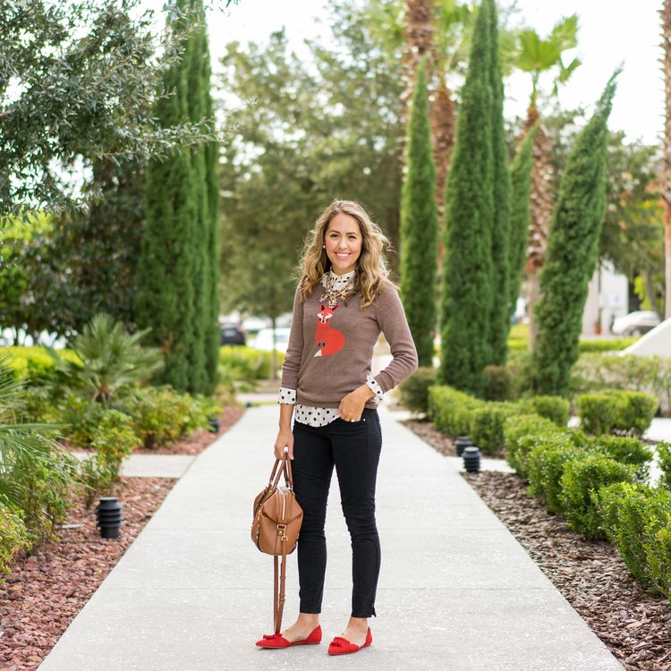 Fox+sweater,+polka+dot+top,+black+jeans,+red+flats.jpeg