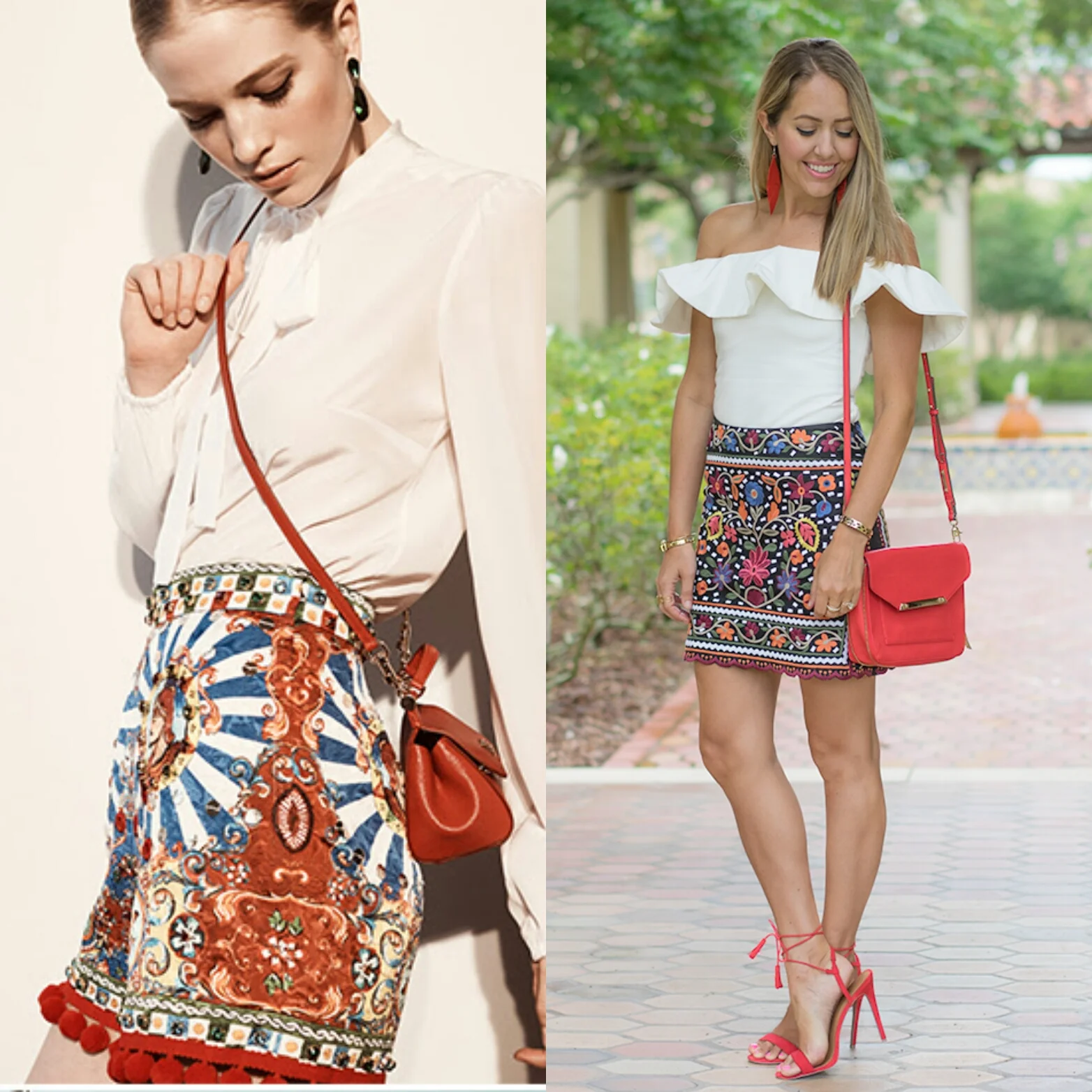 Have a Meal - Embroidered Skirt Pants
