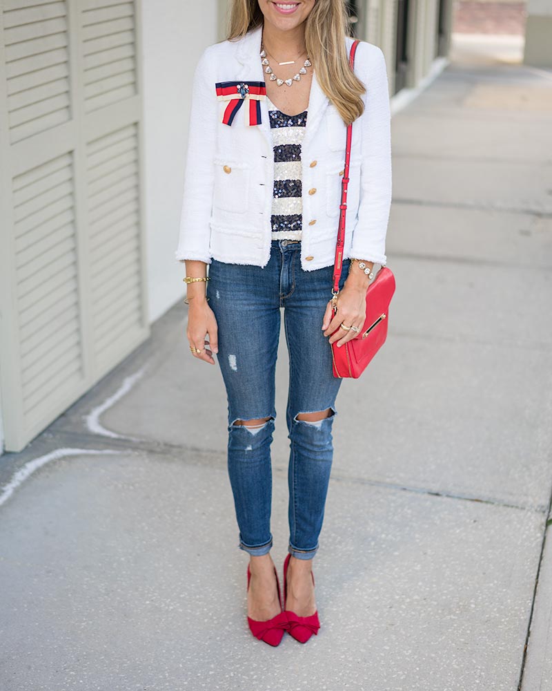 Pin on White jeans outfits