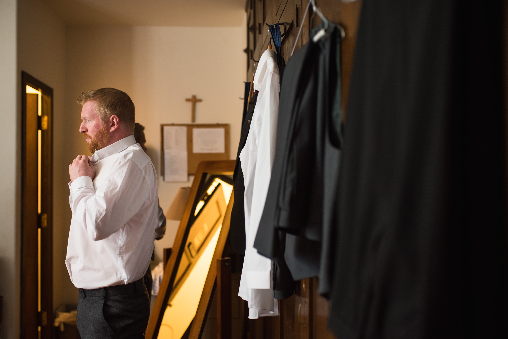 Groom wedding prep