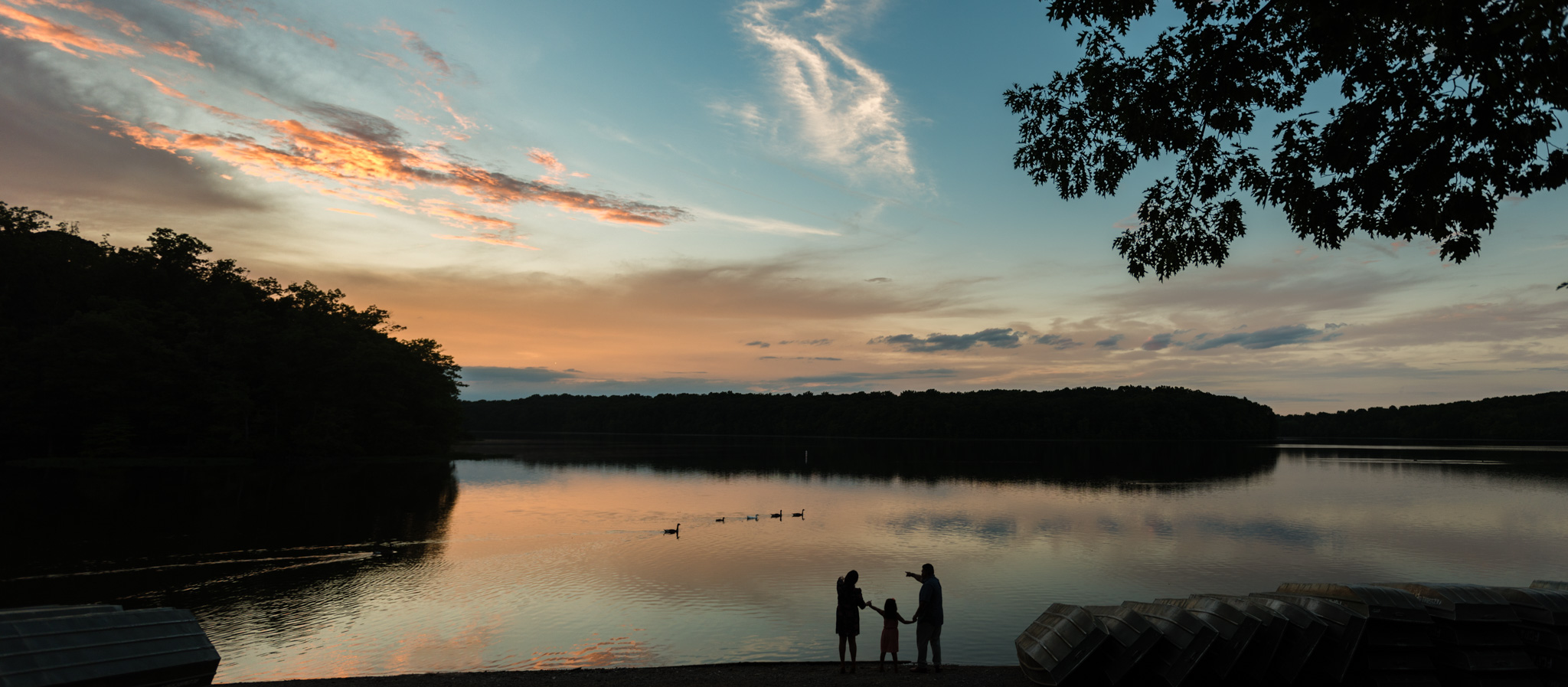 Family photo and engagement session at Burke Lake
