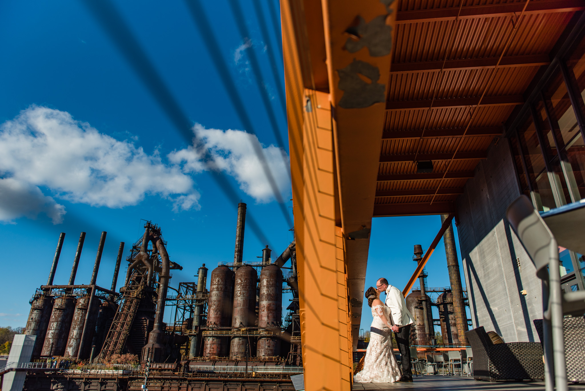 Wedding at the SteelStacks, Bethlahem PA.