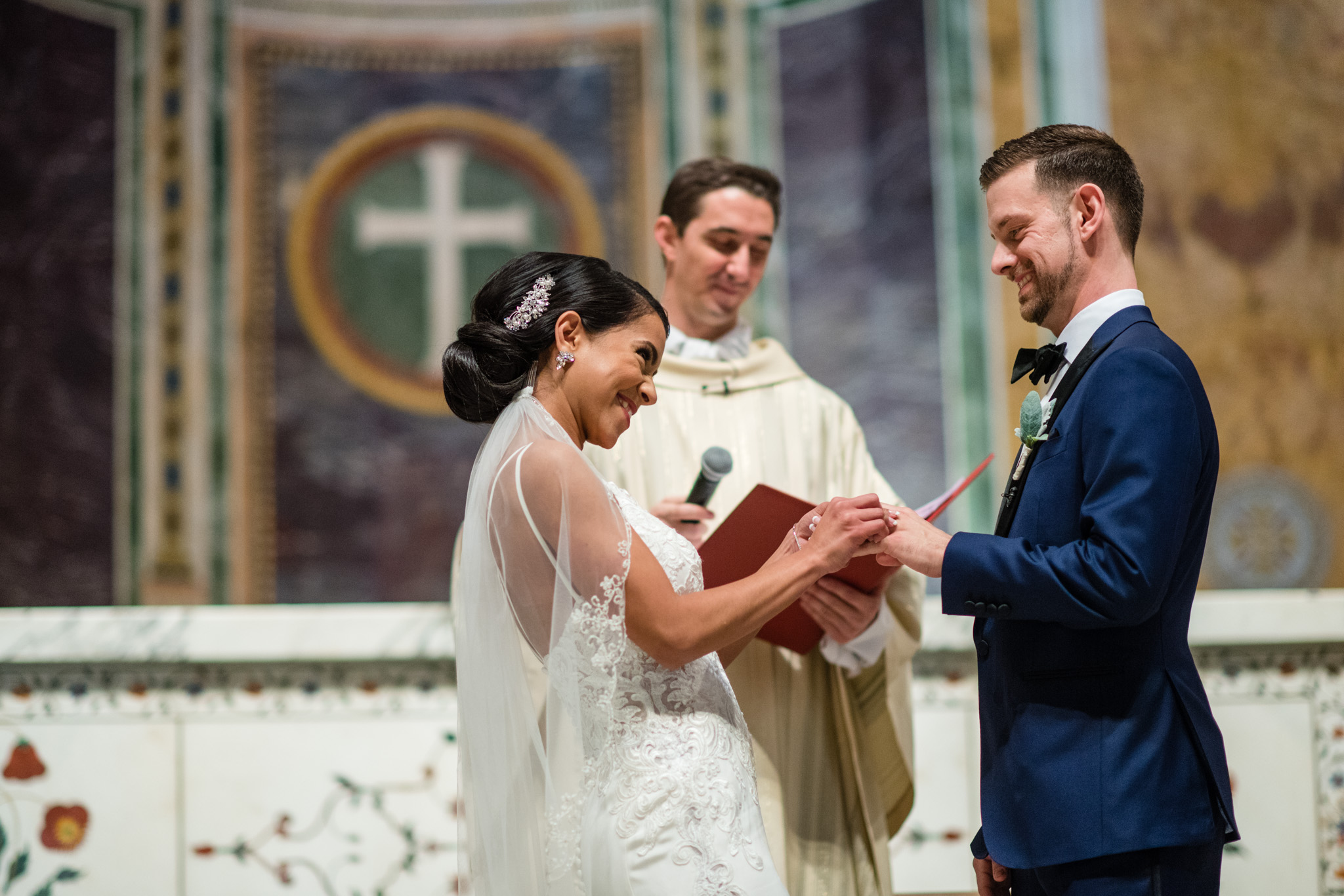 Putting the ring on his finger