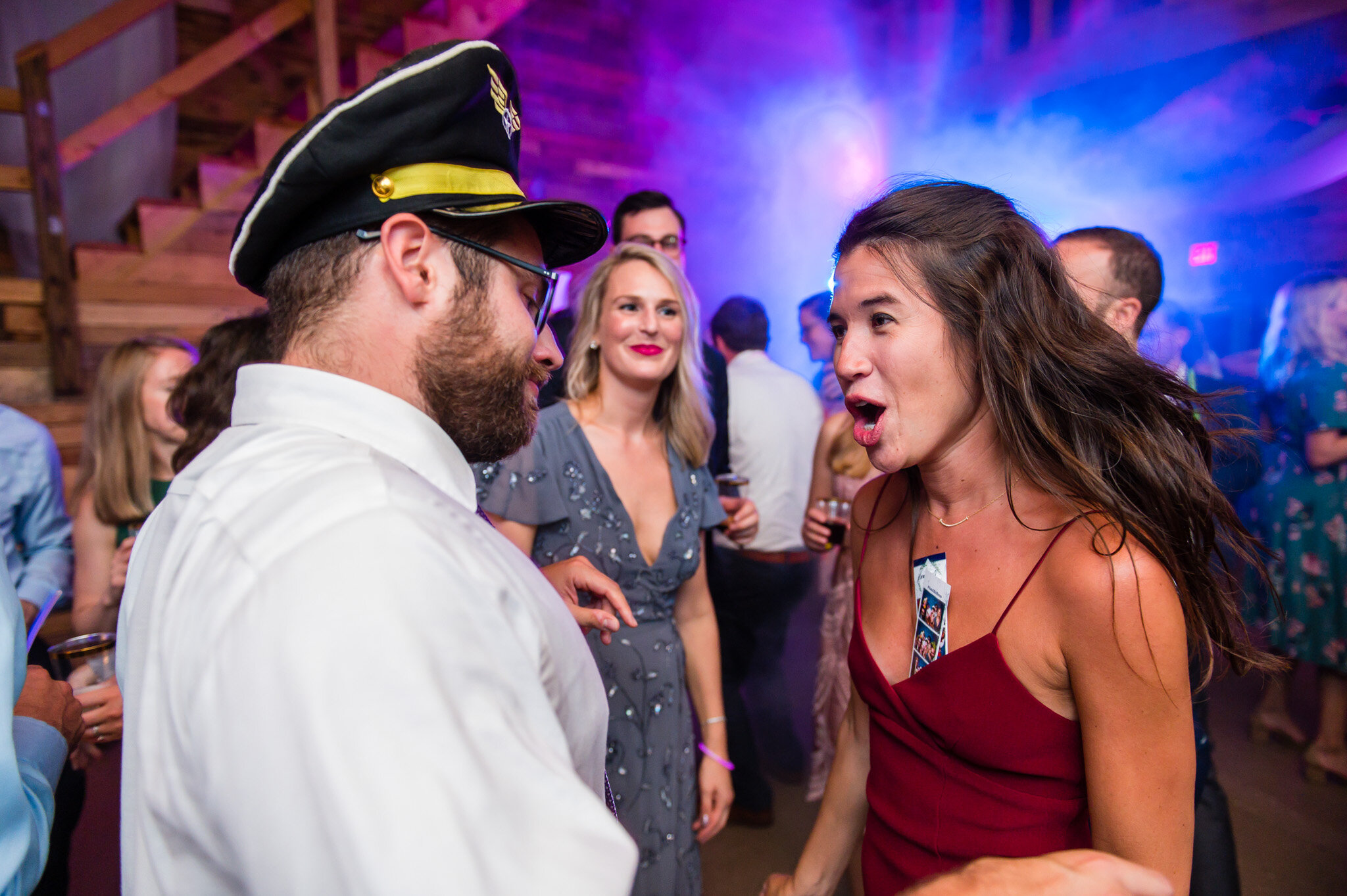 Guests dancing at wedding reception