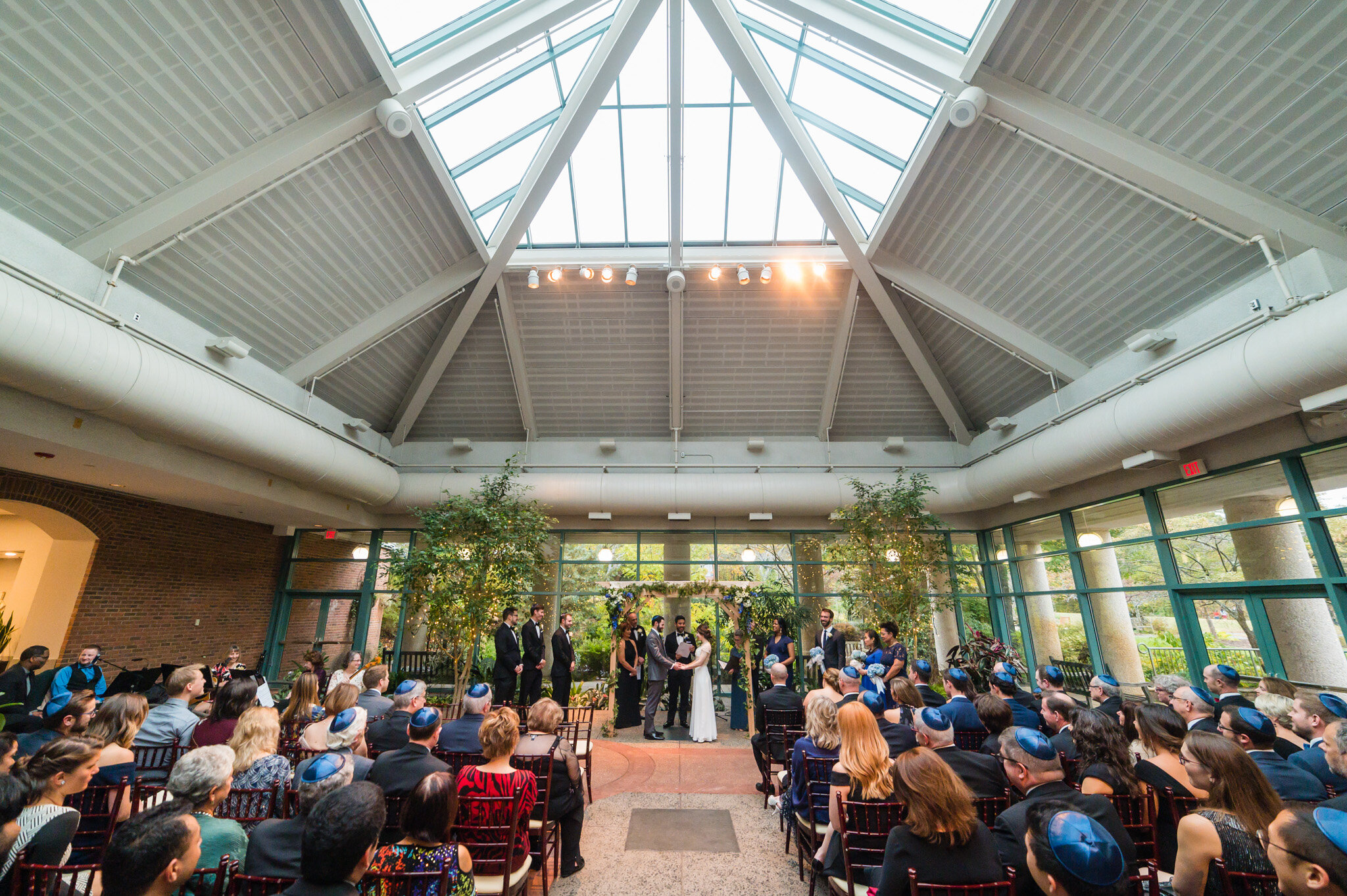 Meadowlark Gardens Atrium wedding ceremony