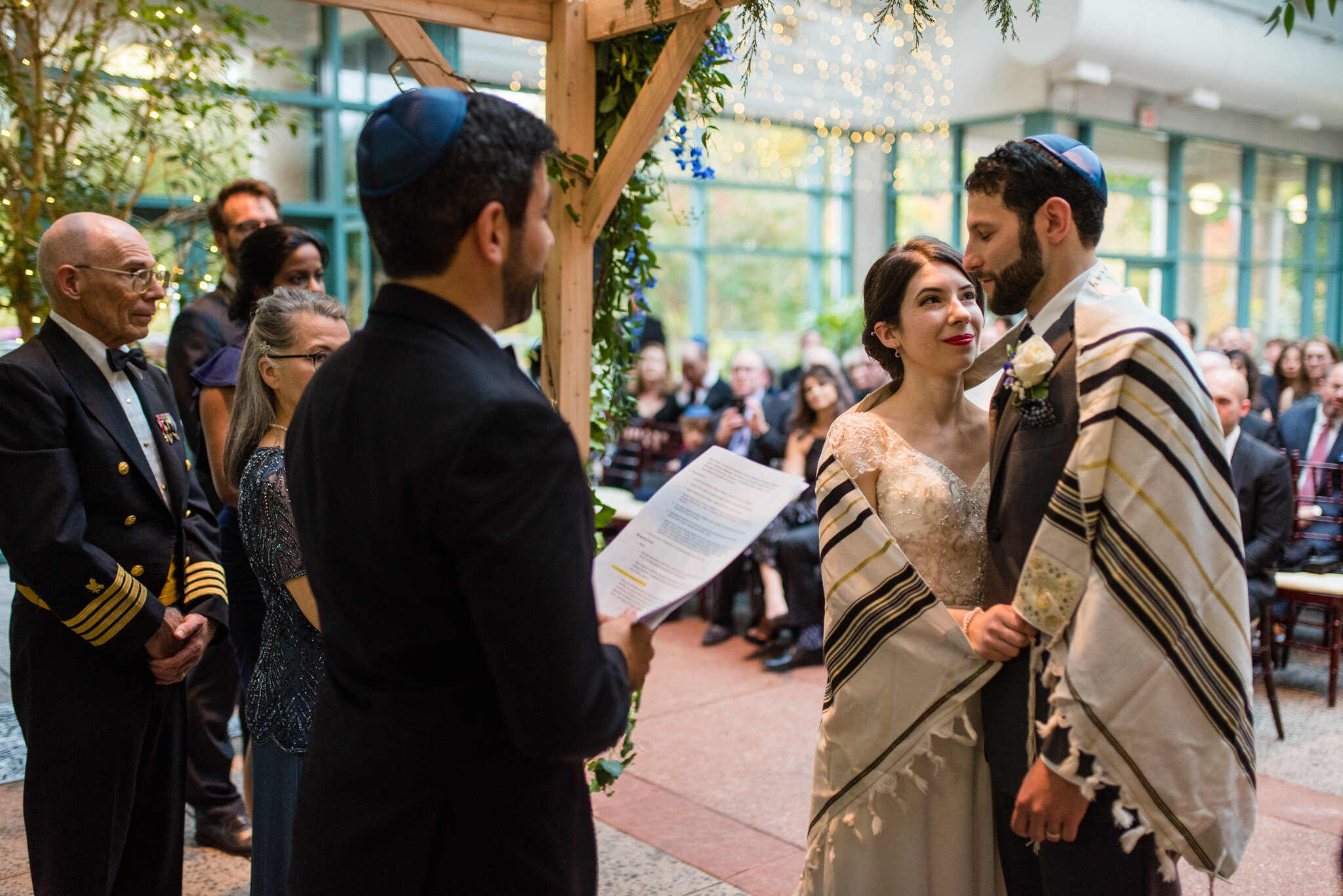 Jewish wedding ceremony at Meadowlark Gardens in Vienna Virginia