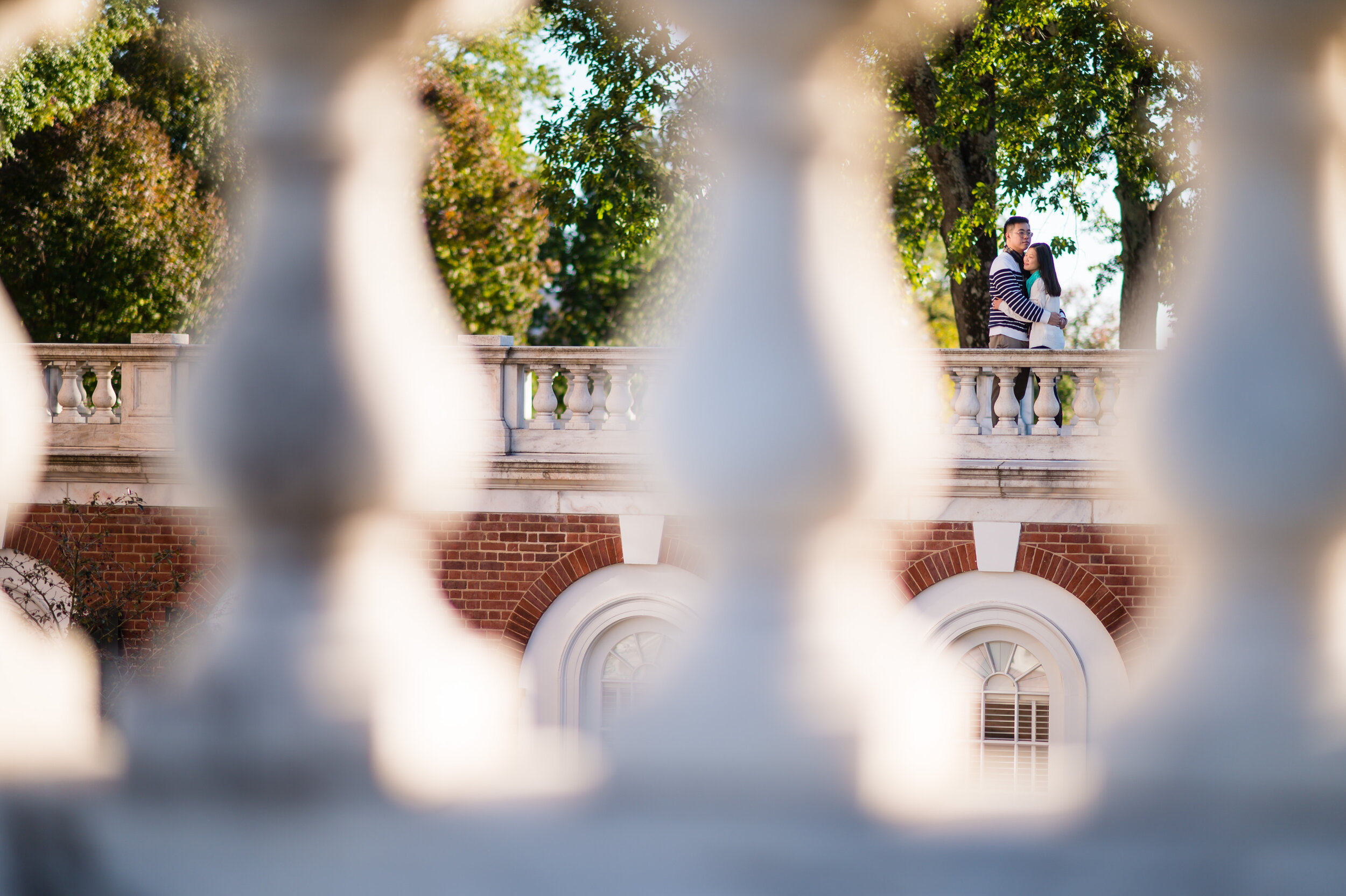 Virginia engagement session with architecture