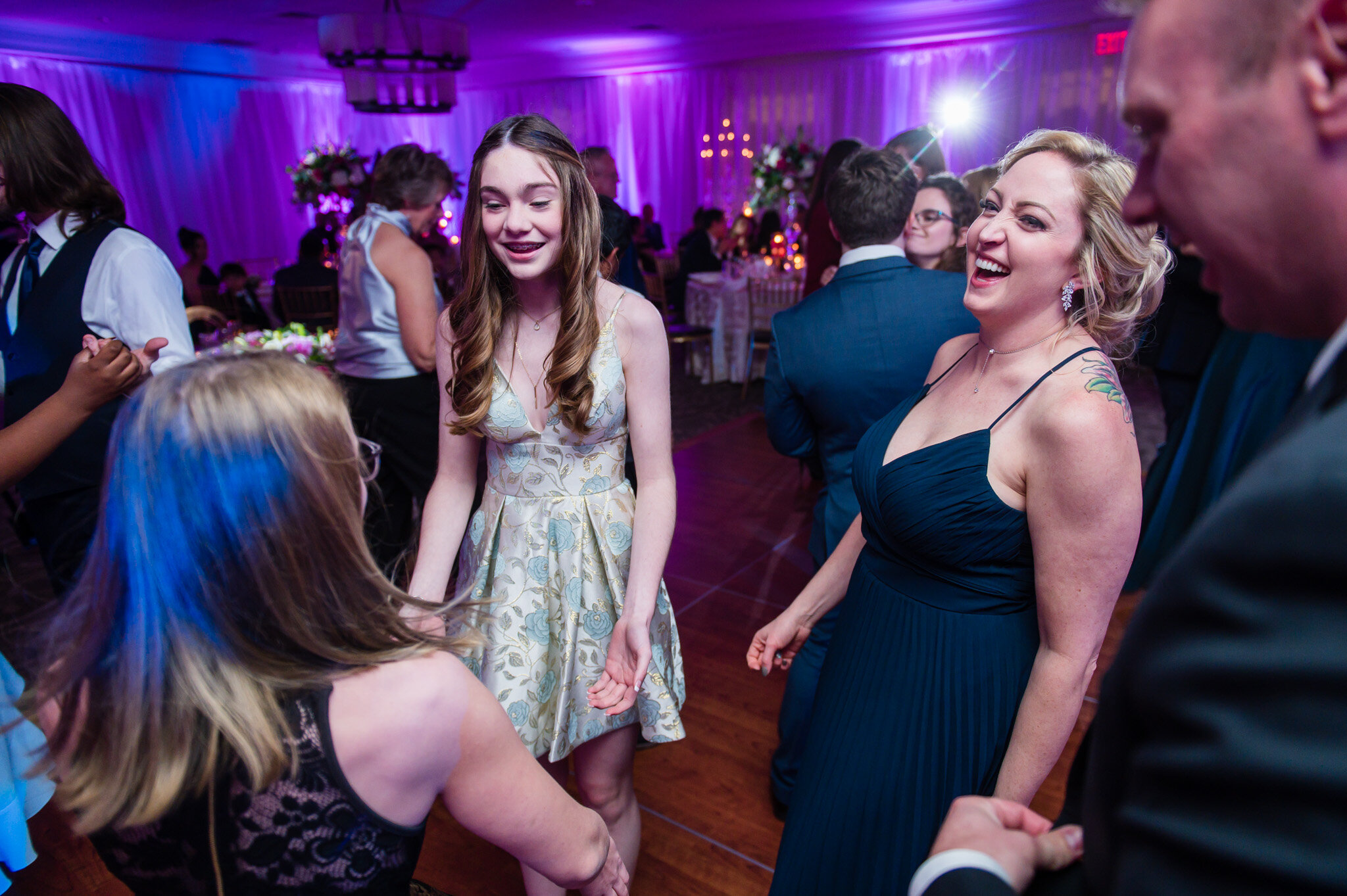 Dancing at a wedding reception in Ashburn Virginia