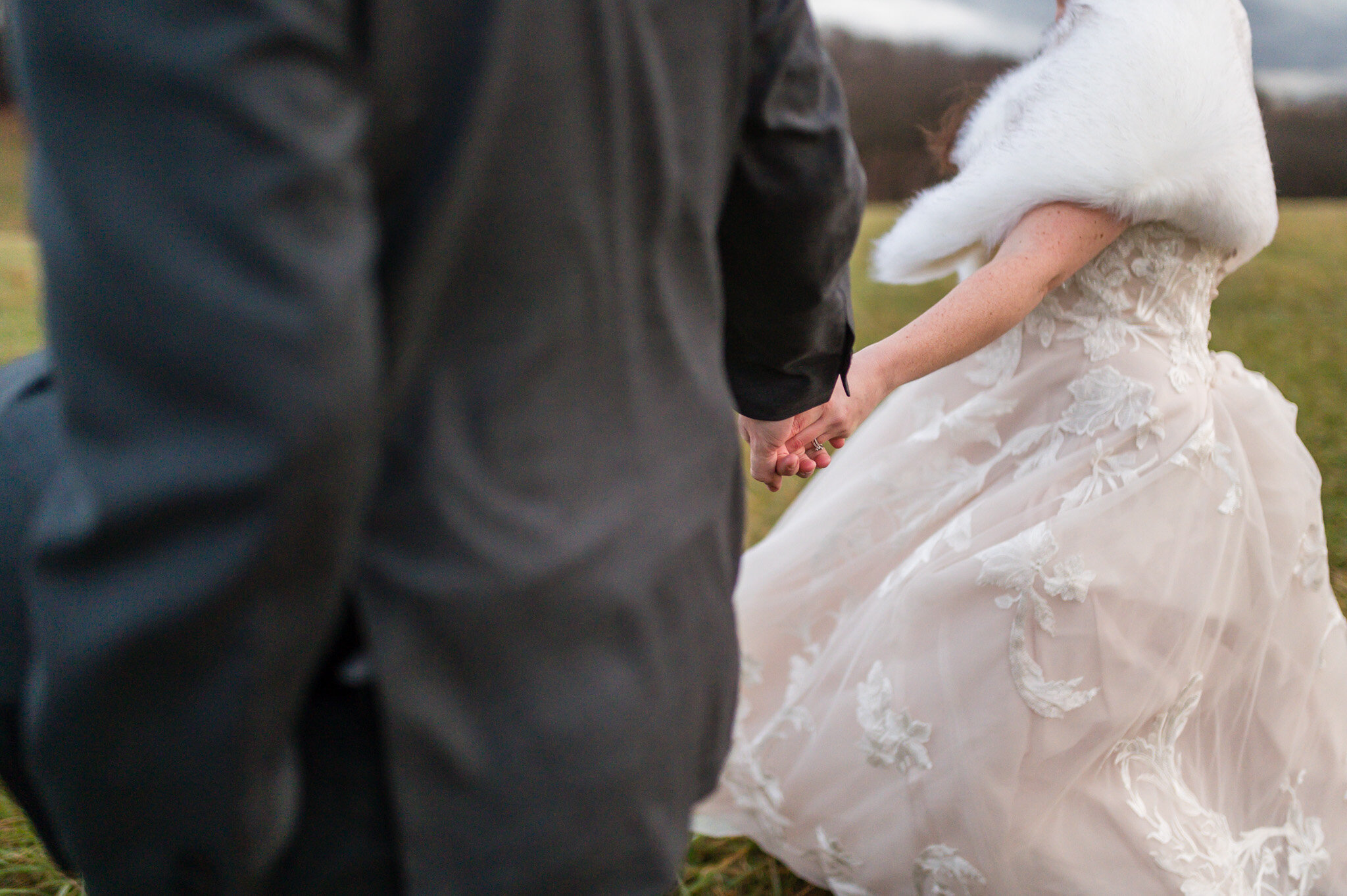 Winter wedding dress.