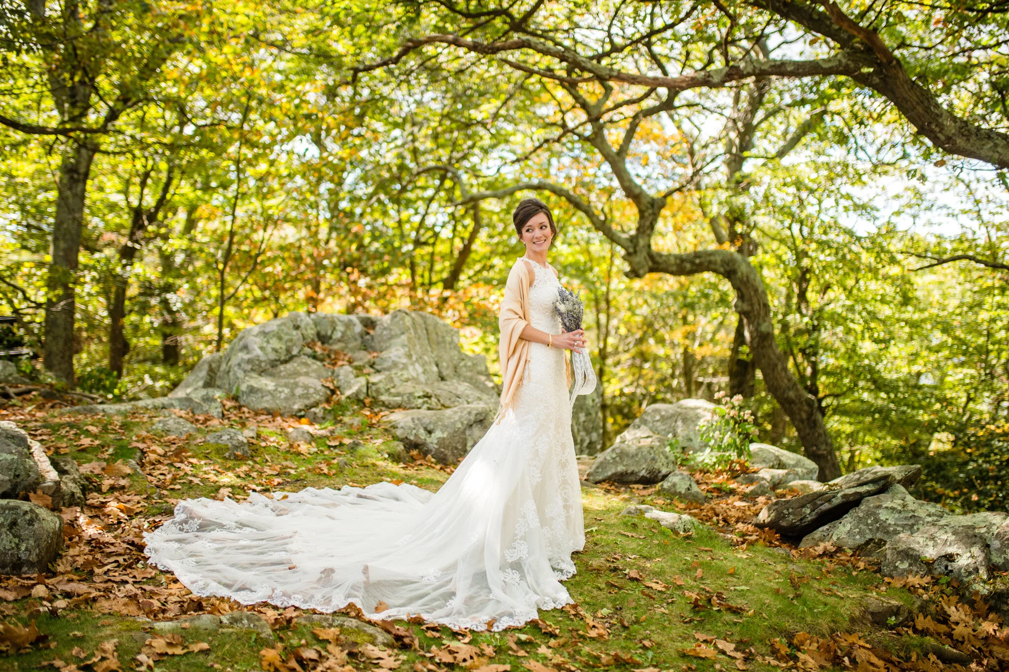  “Finn is very knowledgeable about skin care, and gave me several helpful tips to get my skin in better condition before the wedding. For my trial, she was able to replicate the look I wanted perfectly. By the time my wedding came, I wanted a slightly softer look, which she achieved just as well.”  Mandy, Shenandoah National Park Wedding  