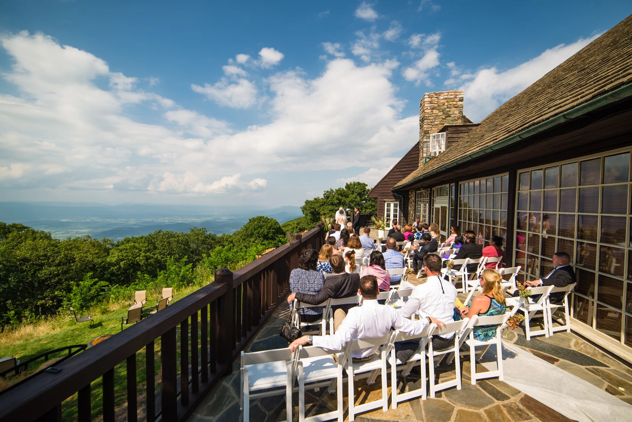  A wedding at Big Meadows Lodge in the Shenandoah National Park. 
