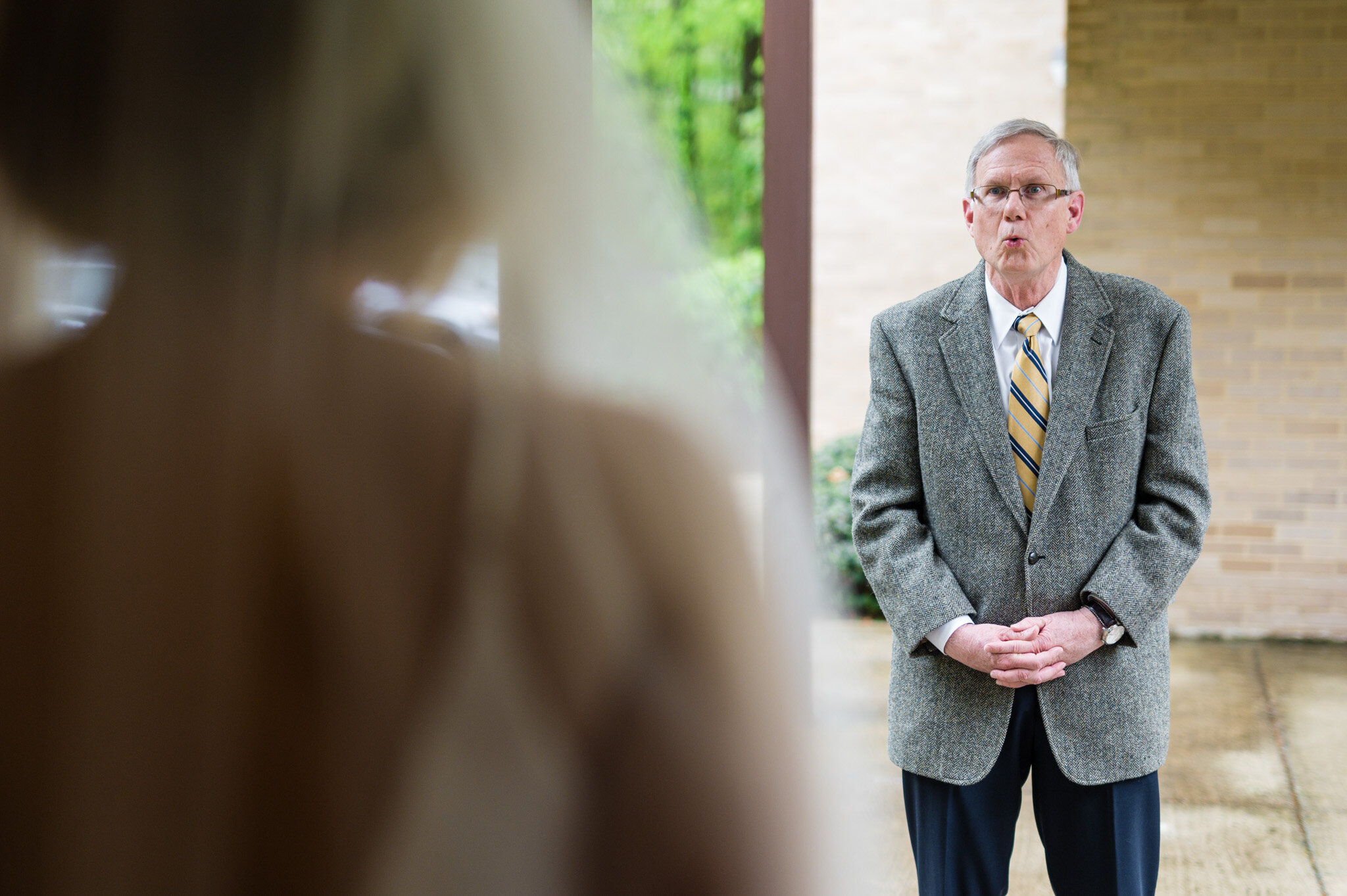 Father daughter wedding first look