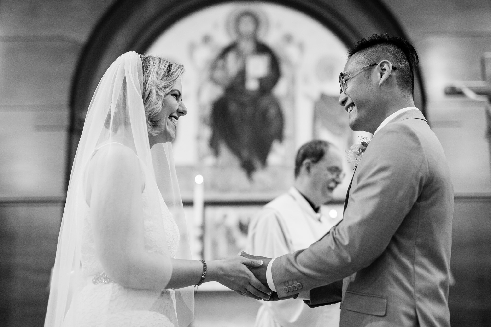 Maryland wedding ceremony at St Hughes