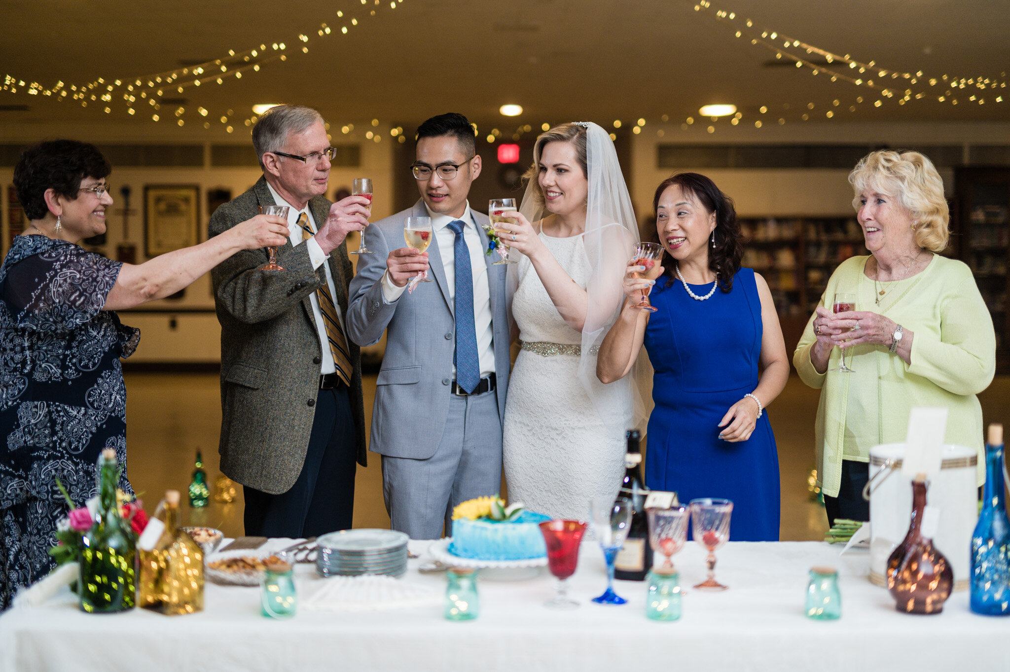 A small group of family and friends joins together for elopement during COVID19