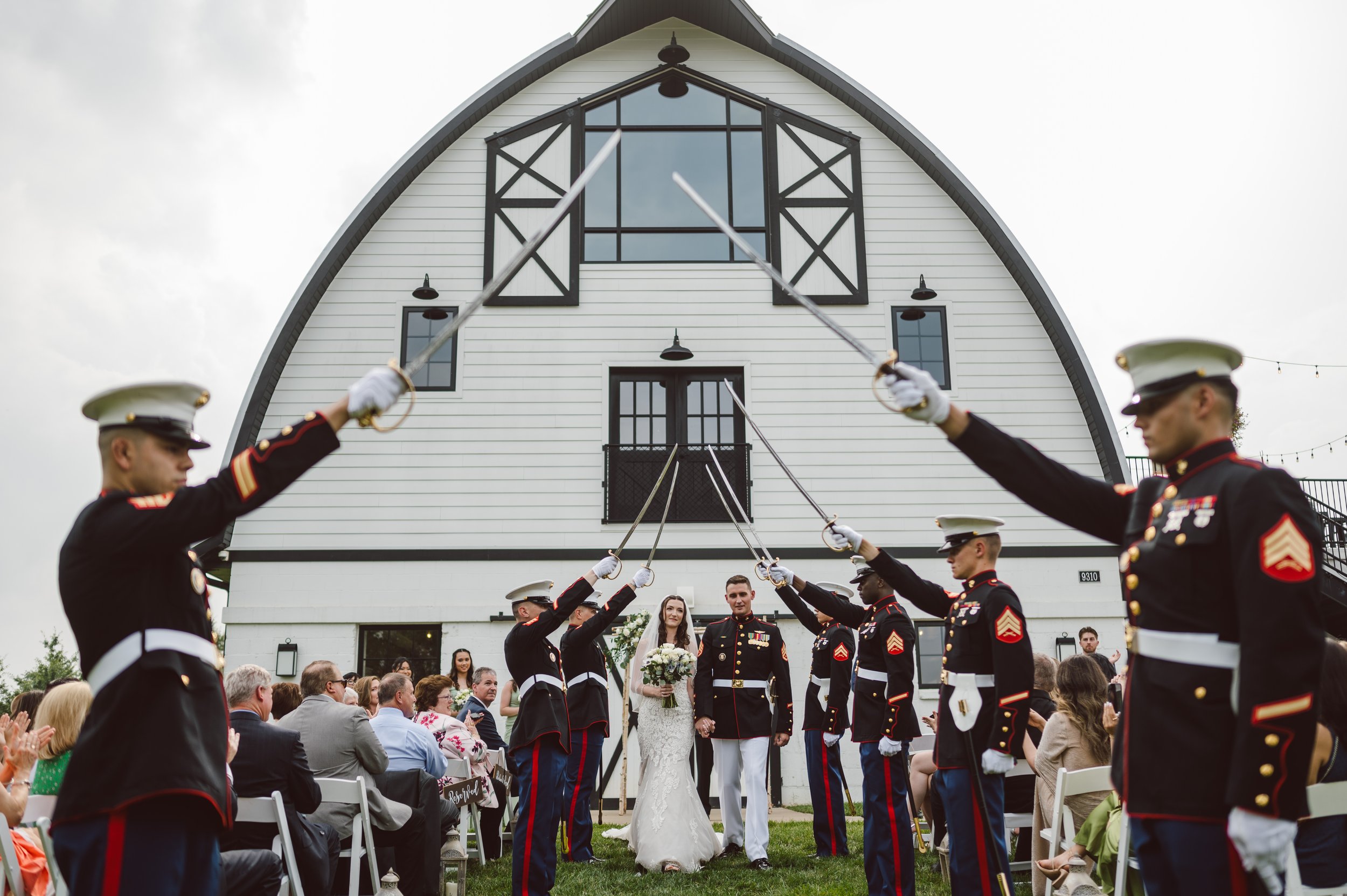 Military wedding at Sweeney Barn