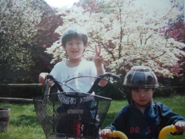 My 6 year old brother Yusuke on the left. The grumpy kid on the right is Ryo, 3 years old.
