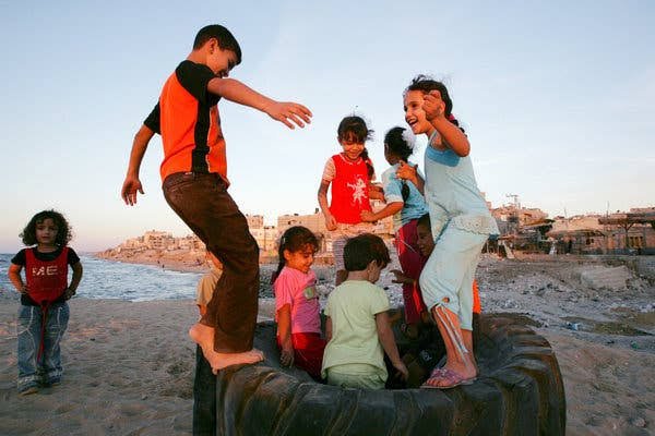  Children playing in the Shati refugee camp in Gaza City in 2007. Ruth Fremson, The New York Times 