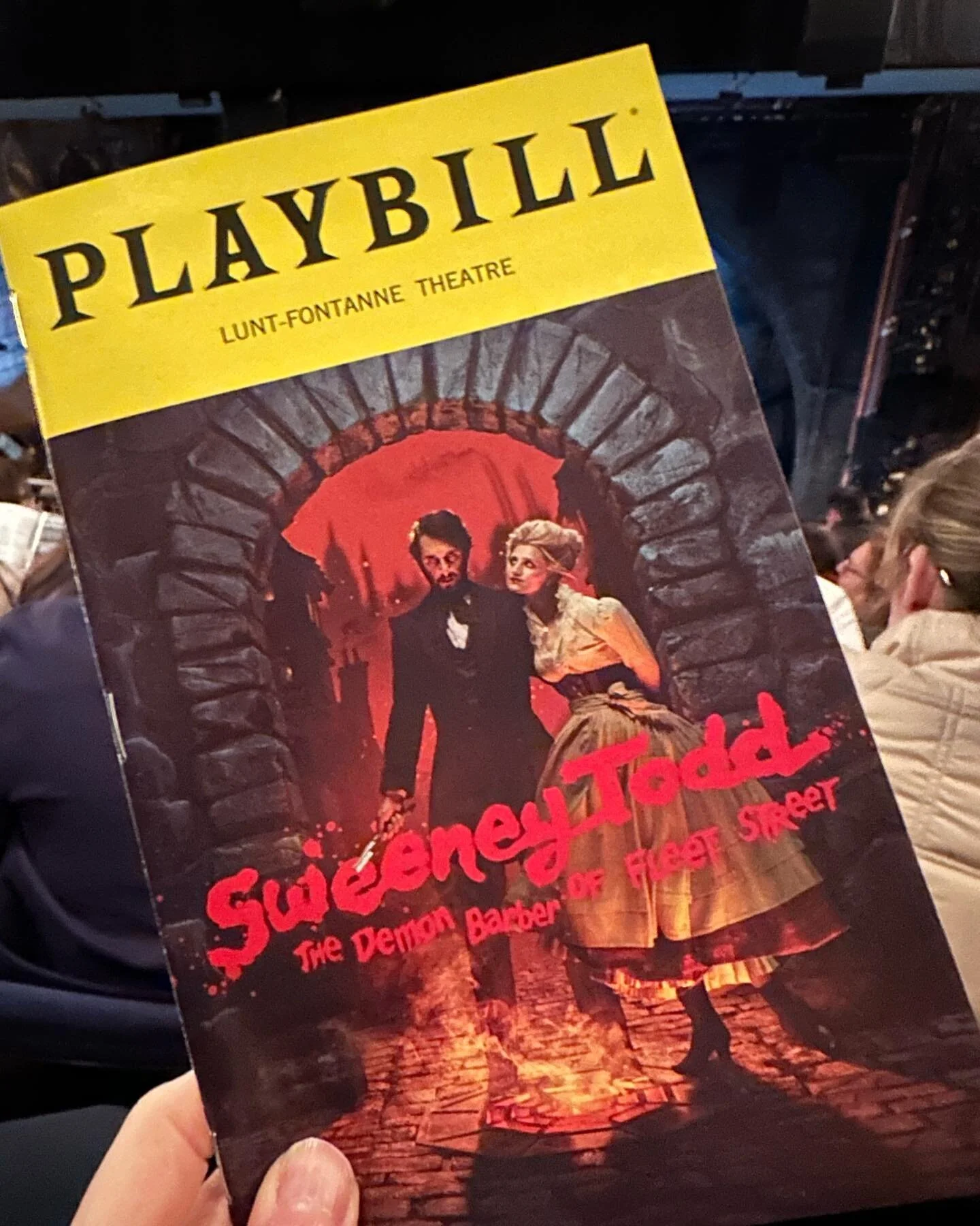 Attending the tale! A belated birthday gift to the hubs who is a devotee of Sondheim and shares his birthday.