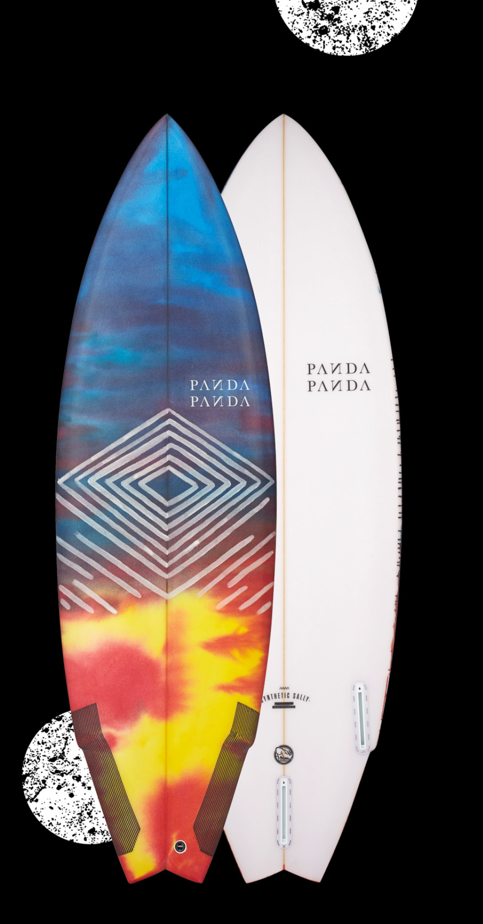 SYNTHETIC SALLY This is the Ford Archbold’s signature model. Ford likes to ride his boards short, fat and a little different from everyone elses board. It features a flat deck with a low beveled rail and beak nose, keeping it really stable and buoyant, yet allowing you to still bury the rails. Combine this with a deep single concave for speed and drive and a flyer behind the side fins for release. Ride this 5 inches shorter, 1 inch wider and same thickness as your standard shortboard. 