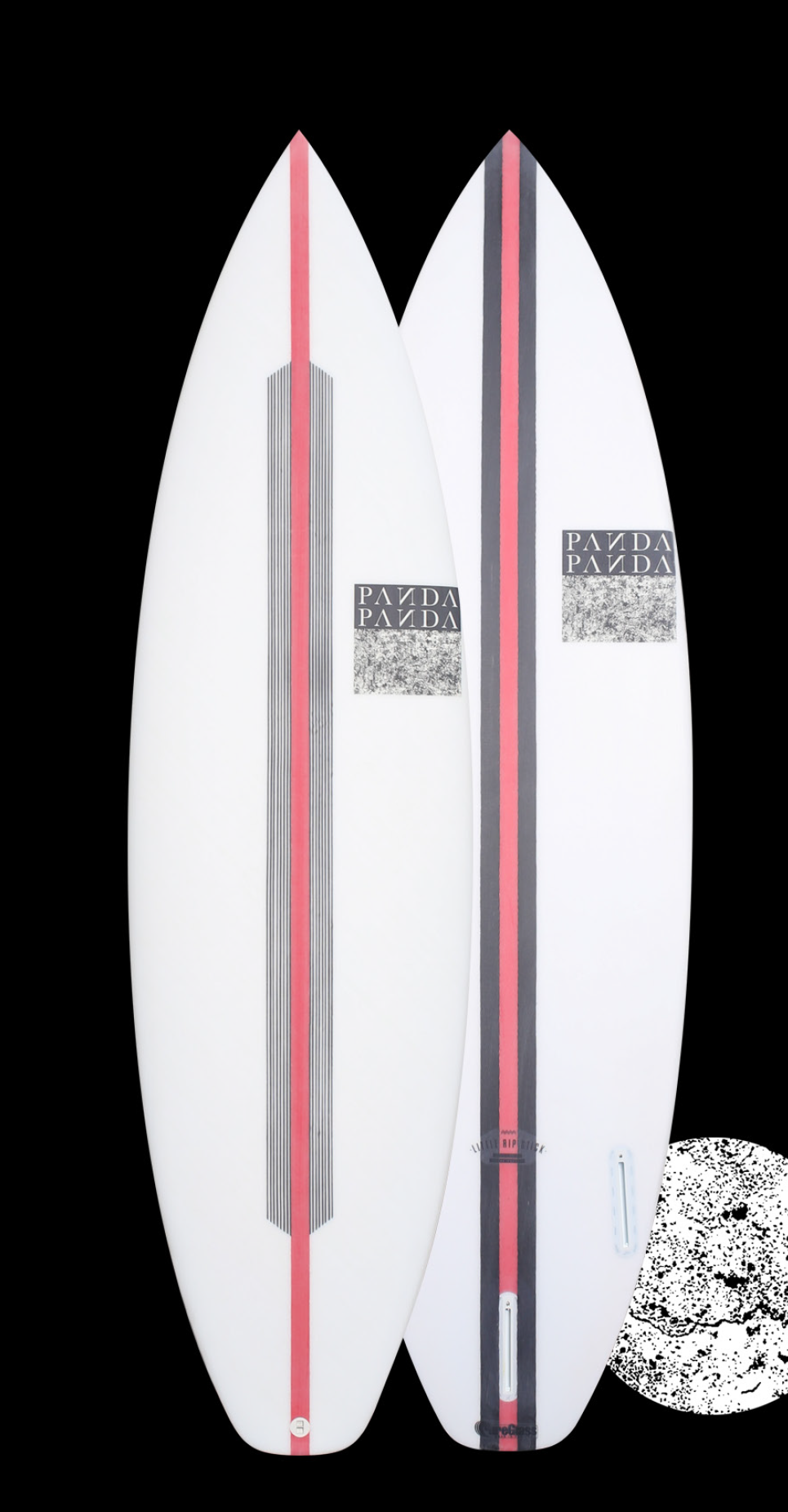 FVK The FVK has an EPS core with a high density PU stringer lami - nated in X and S cloth for superior flex and compression strength using carbon panels to control and change the flex pattern for a superior board with flex and drive where you want it and that extra bit of spark. All Panda models are available in FVK Tech. 