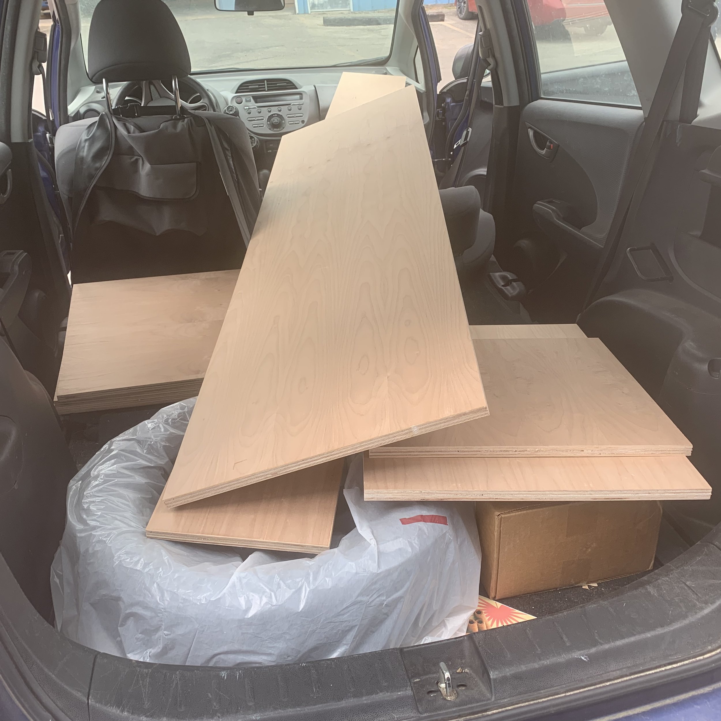  Earlier this week I called in an order to Austin Fine Lumber and Plywood. For the price of the wood plus a cut fee, this was what they gave me. The scrap are the long pieces, but the shorter ones are for the top and the bottoms of the diffuser. I pi